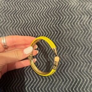 Yellow and Gold Bangle Bracelet